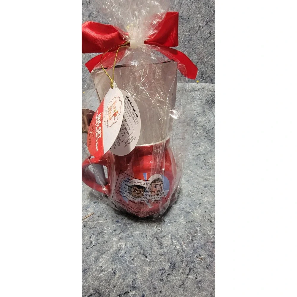 NWT Elf On the Shelf Mug Set W/ Hot Cocoa‎ Marshmallows Mug & Spoon 2022